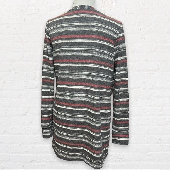 Agnes and Dora Red and Black Striped Essential Cardigan Medium EUC - Picture 4 of 6
